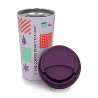 14 oz Stainless Steel Tumbler w/ Push Lid (Holiday Design)