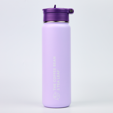 24oz Insulated Water Bottle with Flip-up Straw (Light Purple)