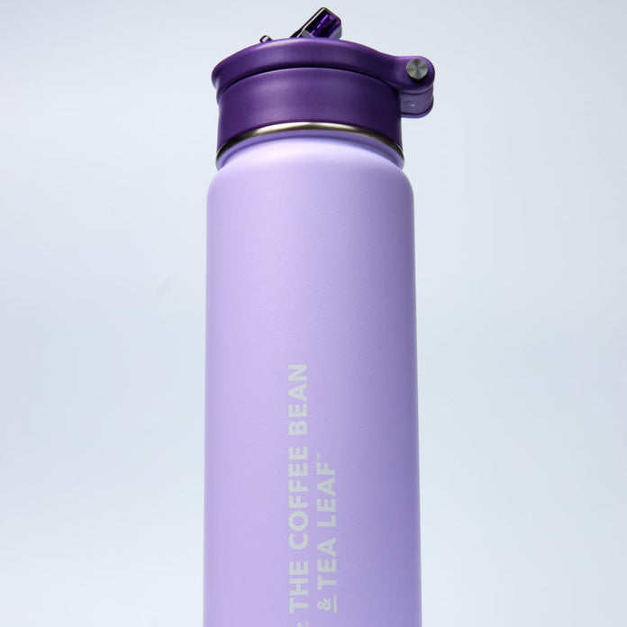 24oz Insulated Water Bottle with Flip-up Straw (Light Purple)