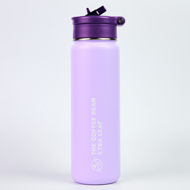 24oz Insulated Water Bottle with Flip-up Straw (Light Purple)