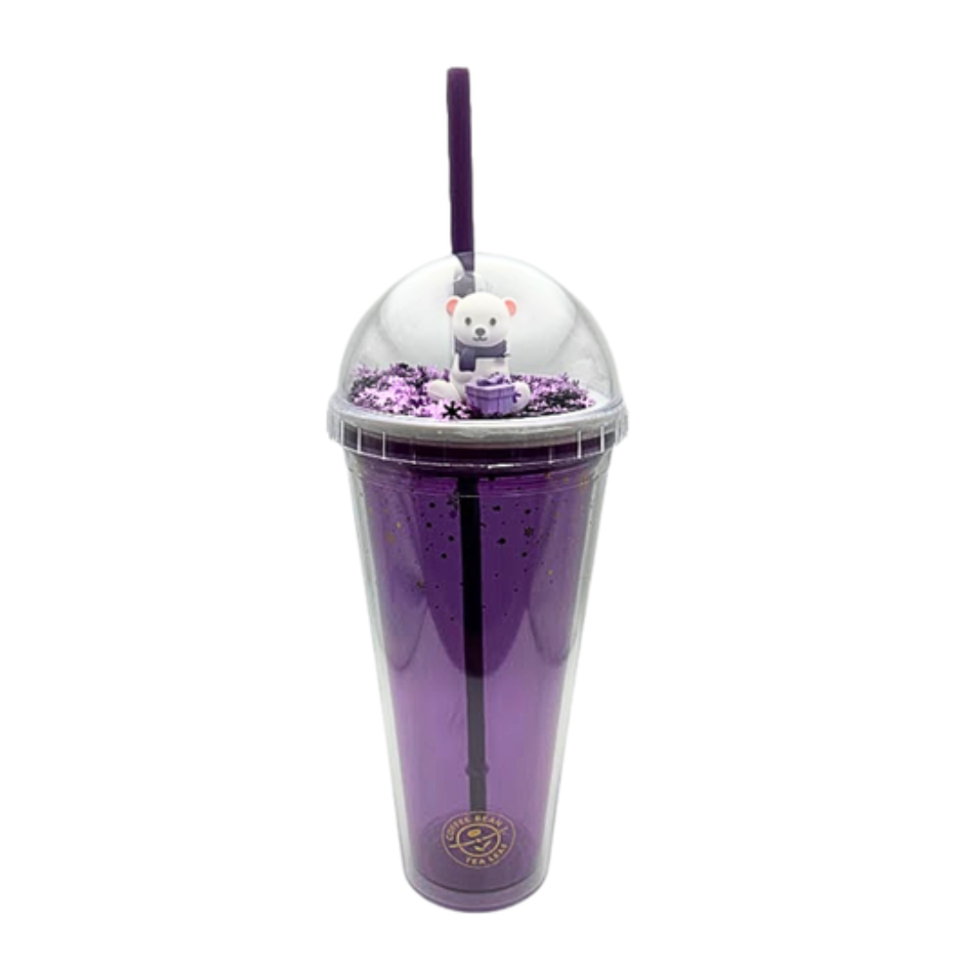 22 oz Cold Domed Top Cup (Purple Bear)
