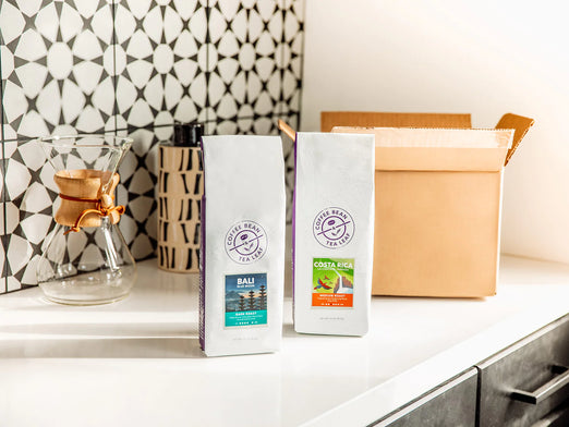 CBTL Coffee packages on a counter