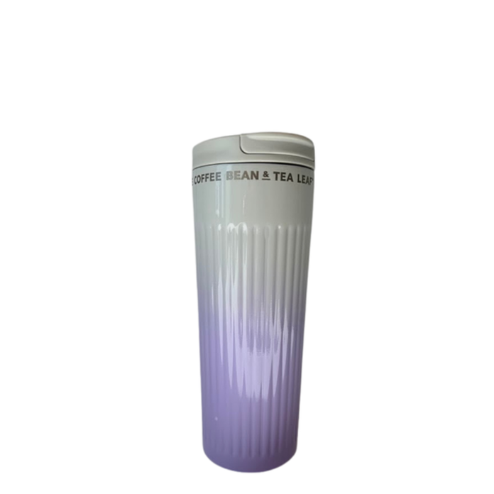 Gradient tumbler with 'Coffee Bean & Tea Leaf' branding on a white background