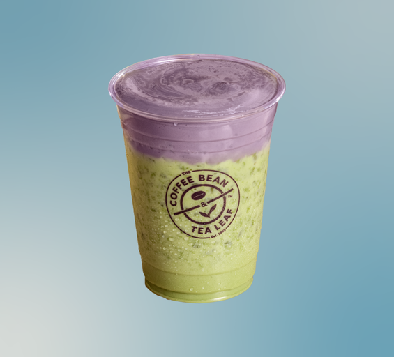 Iced Ube Coconut Cream Matcha Latte