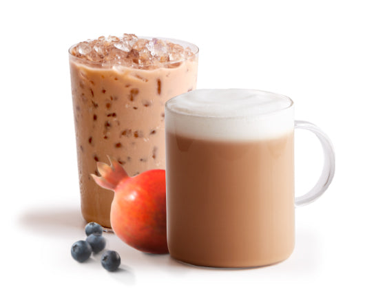 Pomegranate Blueberry Tea Latte