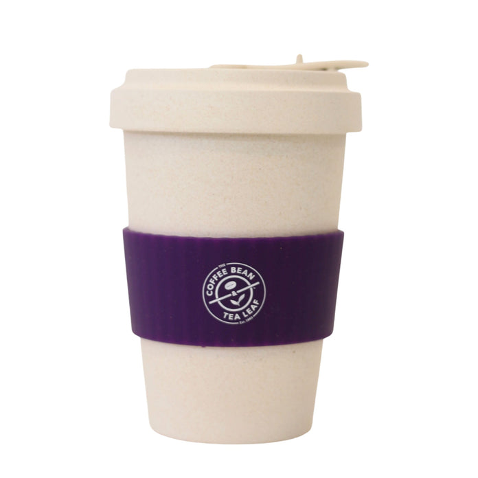 Bamboo Earth Tumbler 16oz with Purple Sleeve & Silicone Lid