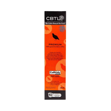 CBTL Premium Espresso Capsules Single Serve Pod from The Coffee Bean & Tea Leaf 10ct box - Side