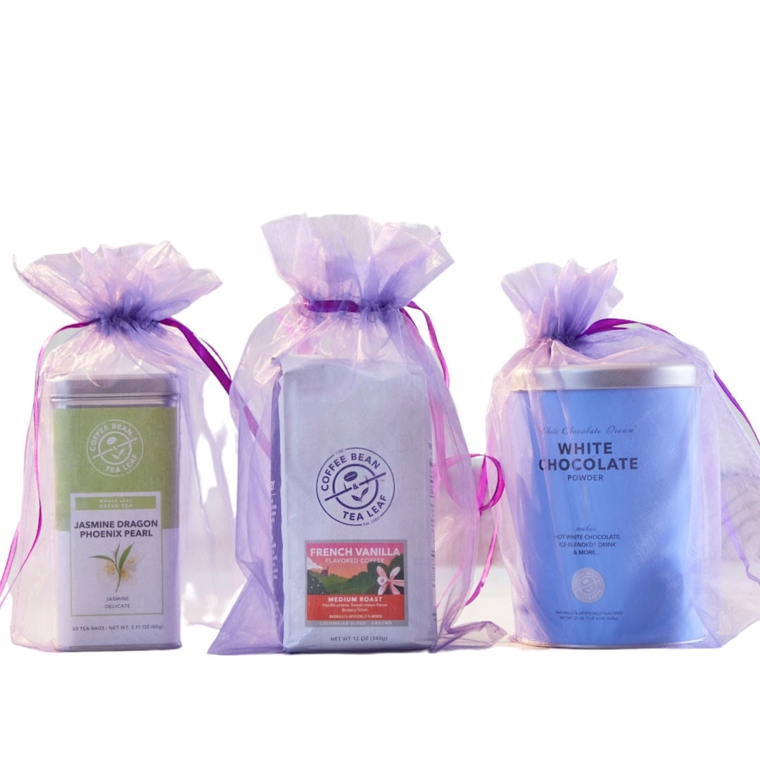 gift wrap bag purple organza
