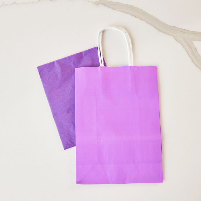 Purple Gift Bag with Handle